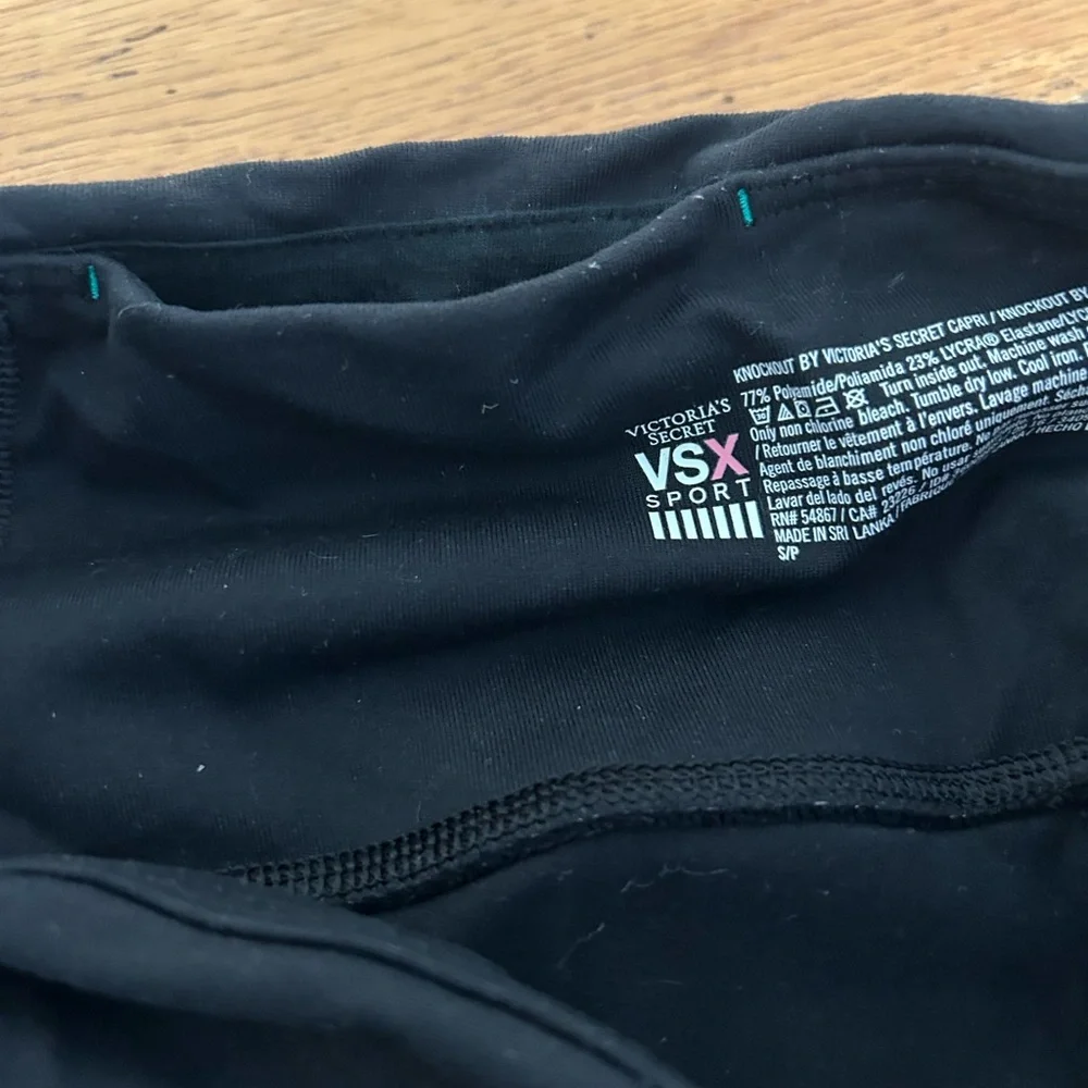 Victoria’s Secret VSX Sport Leggings  Black Green Size S